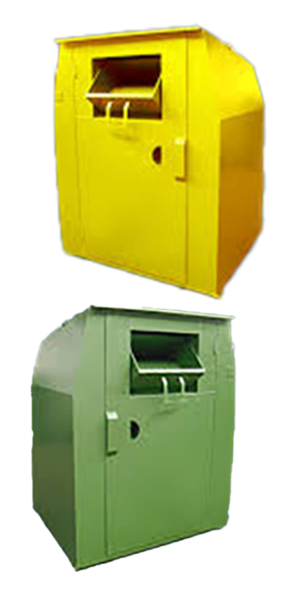 Clothing Drop off Containers.